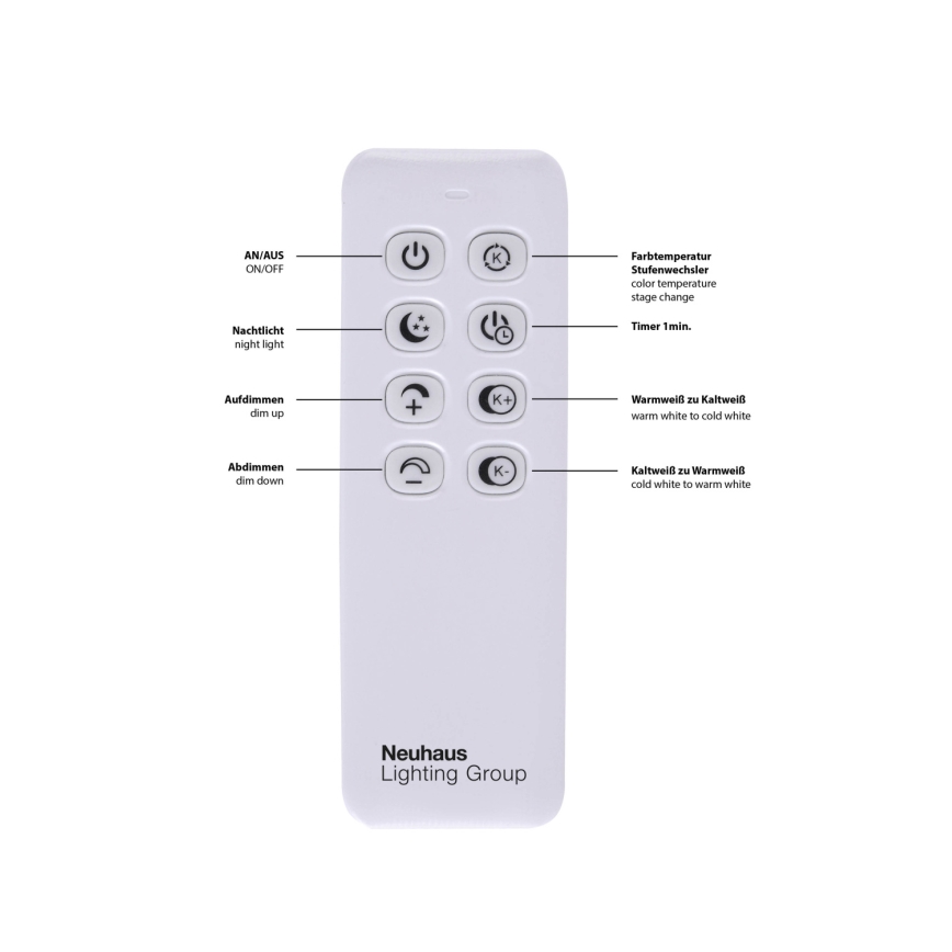 Leuchten Direkt 14017-55 - LED Dimming ceiling light  IVEN 2xLED/20W/230V + remote control