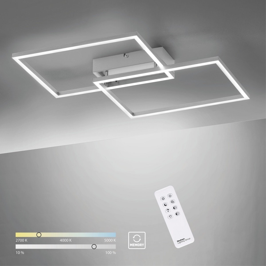 Leuchten Direkt 14018-55 - LED Dimmable surface-mounted chandelier IVEN 2xLED/15W/230V + remote control