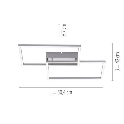 Leuchten Direkt 14018-55 - LED Dimmable surface-mounted chandelier IVEN 2xLED/15W/230V + remote control