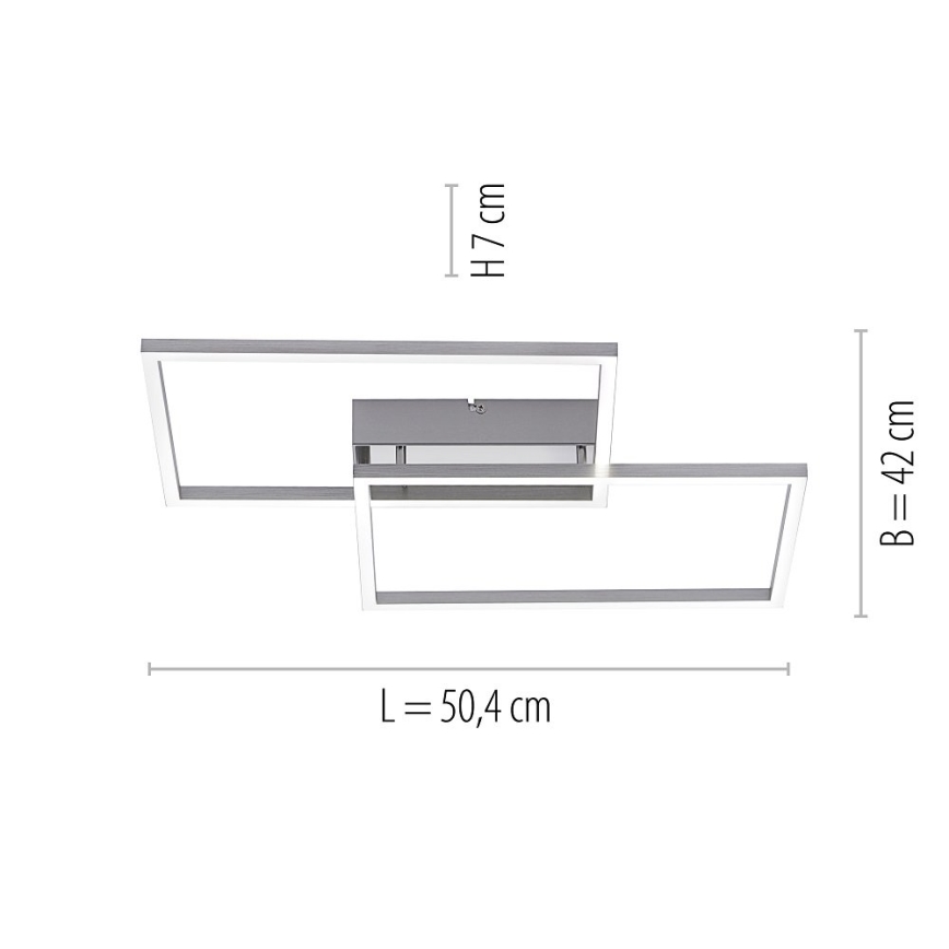 Leuchten Direkt 14018-55 - LED Dimmable surface-mounted chandelier IVEN 2xLED/15W/230V + remote control