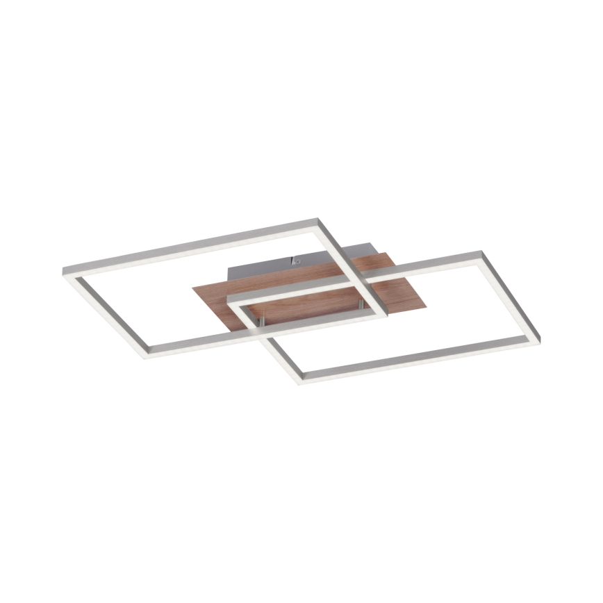 Leuchten Direkt 14018-78 - LED Dimmable ceiling light IVEN 2xLED/15W/230V oak + remote control