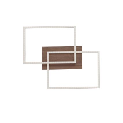 Leuchten Direkt 14018-78 - LED Dimmable ceiling light IVEN 2xLED/15W/230V oak + remote control