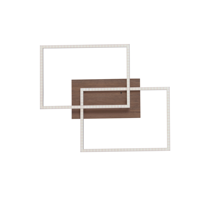 Leuchten Direkt 14018-78 - LED Dimmable ceiling light IVEN 2xLED/15W/230V oak + remote control