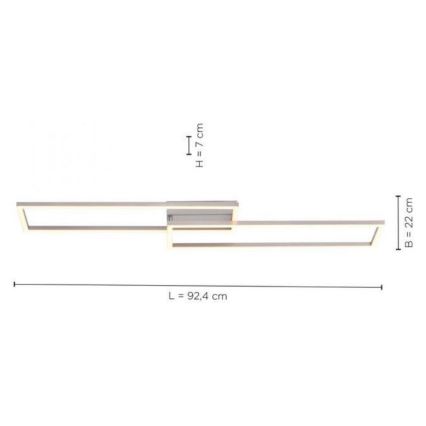 Leuchten Direkt 14023-55 - LED Dimmable surface-mounted chandelier IVEN 2xLED/15,1W/230V