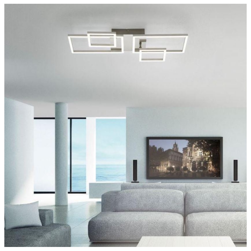 Leuchten Direkt 14030-55 - LED Surface-mounted chandelier IVEN 2xLED/12W/230V + 2xLED/5,5W