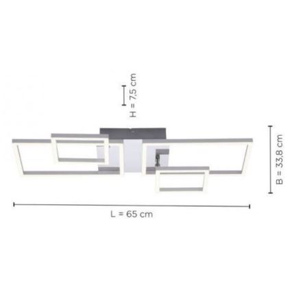 Leuchten Direkt 14030-55 - LED Surface-mounted chandelier IVEN 2xLED/12W/230V + 2xLED/5,5W