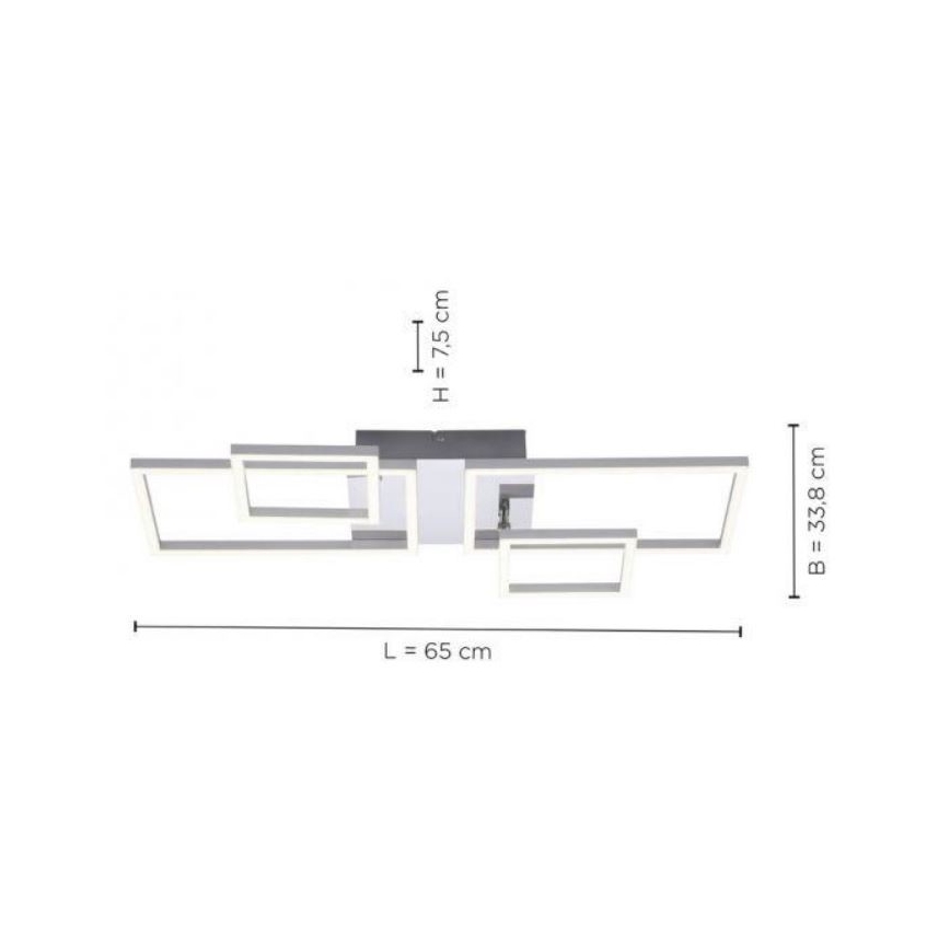 Leuchten Direkt 14030-55 - LED Surface-mounted chandelier IVEN 2xLED/12W/230V + 2xLED/5,5W