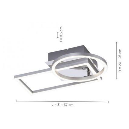 Leuchten Direkt 14031-55 - LED Ceiling light IVEN LED/18W/230V