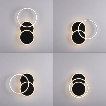 Leuchten Direkt 14116-18 - LED Ceiling light SEVENT LED/25,5W/230V black