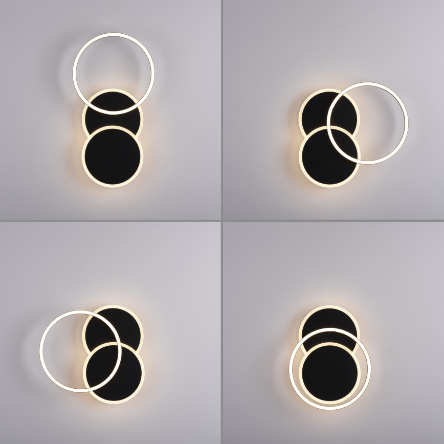 Leuchten Direkt 14116-18 - LED Ceiling light SEVENT LED/25,5W/230V black