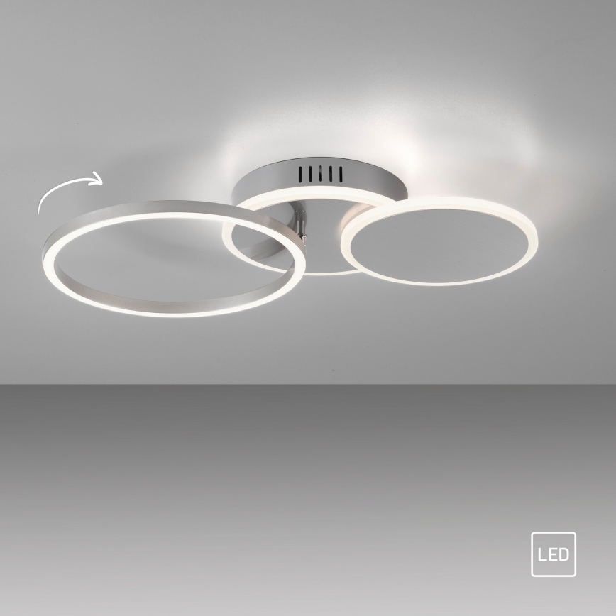 Leuchten Direkt 14116-55 - LED Ceiling light SEVENT LED/25,5W/230V matte chrome