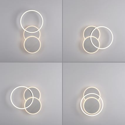 Leuchten Direkt 14116-55 - LED Ceiling light SEVENT LED/25,5W/230V matte chrome