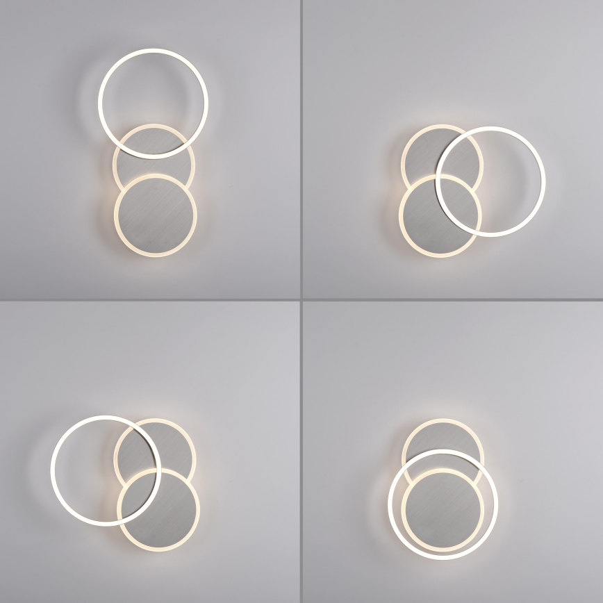 Leuchten Direkt 14116-55 - LED Ceiling light SEVENT LED/25,5W/230V matte chrome