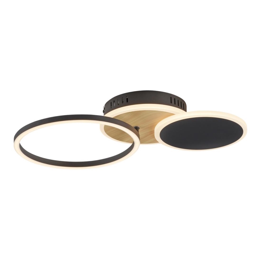 Leuchten Direkt 14116-78 - LED Ceiling light SEVENT LED/25,5W/230V black/brown