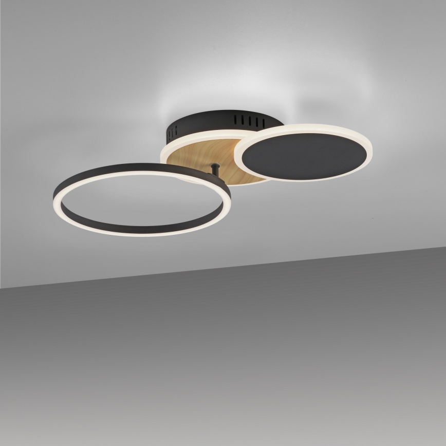 Leuchten Direkt 14116-78 - LED Ceiling light SEVENT LED/25,5W/230V black/brown