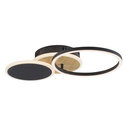Leuchten Direkt 14116-78 - LED Ceiling light SEVENT LED/25,5W/230V black/brown
