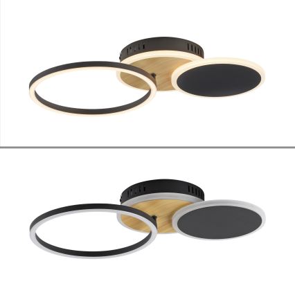 Leuchten Direkt 14116-78 - LED Ceiling light SEVENT LED/25,5W/230V black/brown