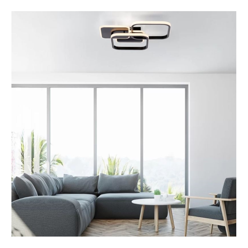 Leuchten Direkt 14117-18 - LED Ceiling light SEVENT LED/36W/230V black