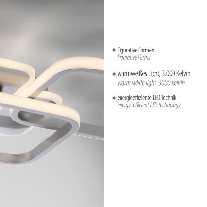 Leuchten Direkt 14117-55 - LED Ceiling light LED/36W/230V matte chrome