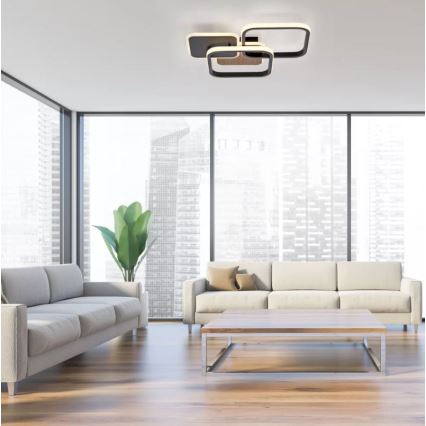 Leuchten Direkt 14117-78 - LED Ceiling light SEVENT LED/36W/230V black/brown