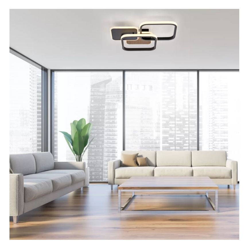 Leuchten Direkt 14117-78 - LED Ceiling light SEVENT LED/36W/230V black/brown