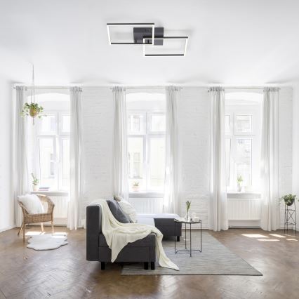 Leuchten Direkt 14141-18 - LED Dimmable ceiling light IVEN 2xLED/14W/230V + remote controller