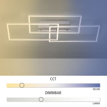 Leuchten Direkt 14150-55 - LED Dimming ceiling light IVEN 3xLED/13W/230V + remote control