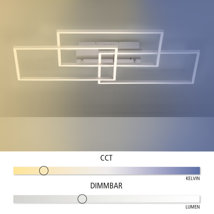 Leuchten Direkt 14150-55 - LED Dimming ceiling light IVEN 3xLED/13W/230V + remote control