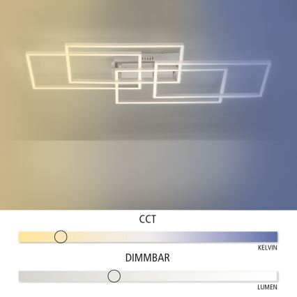 Leuchten Direkt 14151-55 - LED Dimming ceiling light IVEN 4xLED/12W/230V + remote control