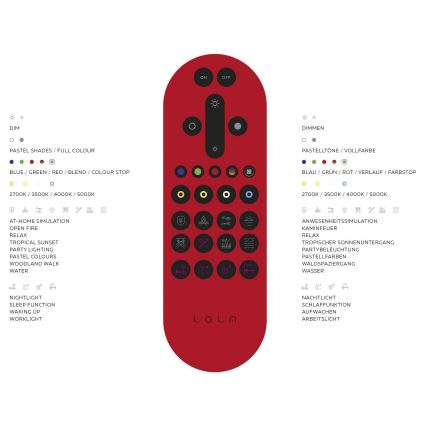 Leuchten Direkt 14281-16 - LED RGB Dimmable ceiling light NAOMI LED/51,8W/230V Tuya + remote control