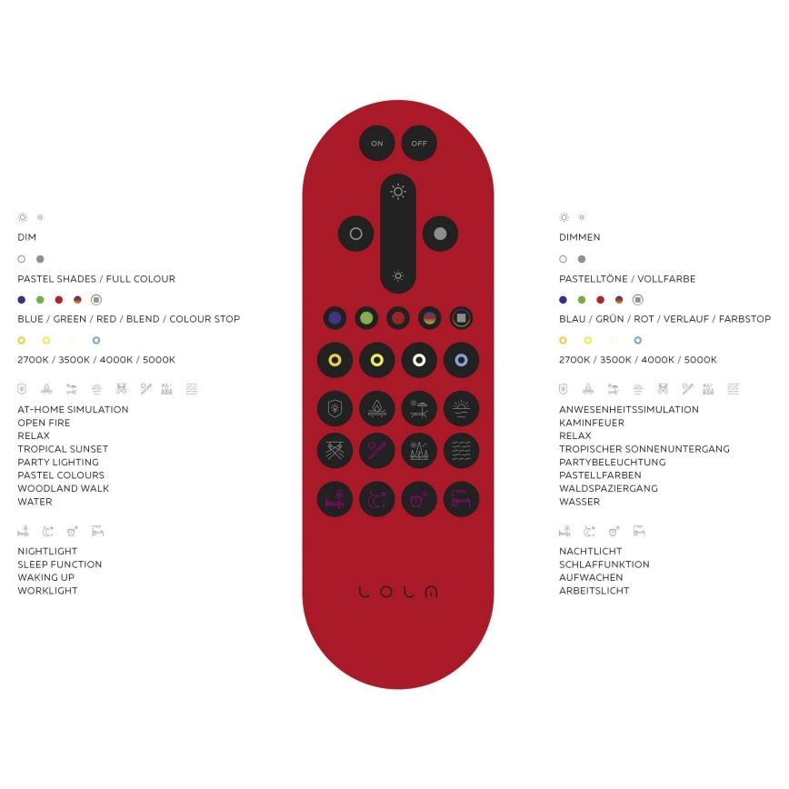 Leuchten Direkt 14281-16 - LED RGB Dimmable ceiling light NAOMI LED/51,8W/230V Tuya + remote control