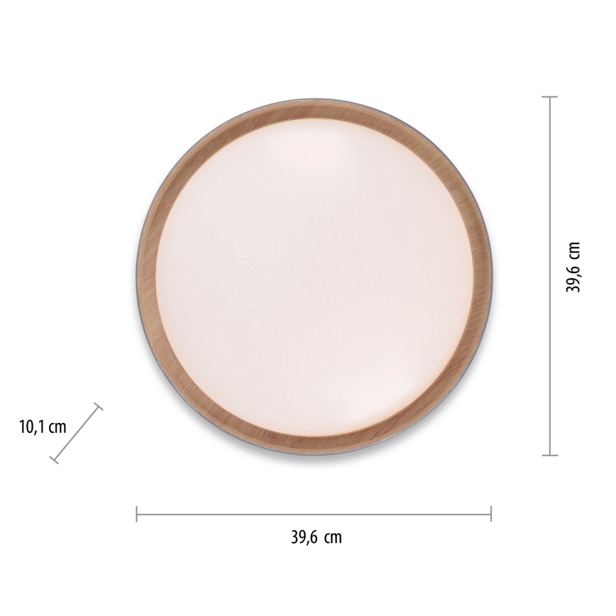 Leuchten Direkt 14347-15 - LED Dimmable ceiling light EMILIA LED/28,8W/230V grey
