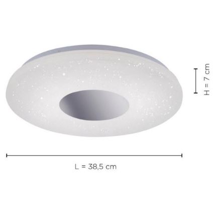 Leuchten Direkt 14422-17 - LED Bathroom ceiling light with a sensor LAVINIA LED/18W/230V IP44