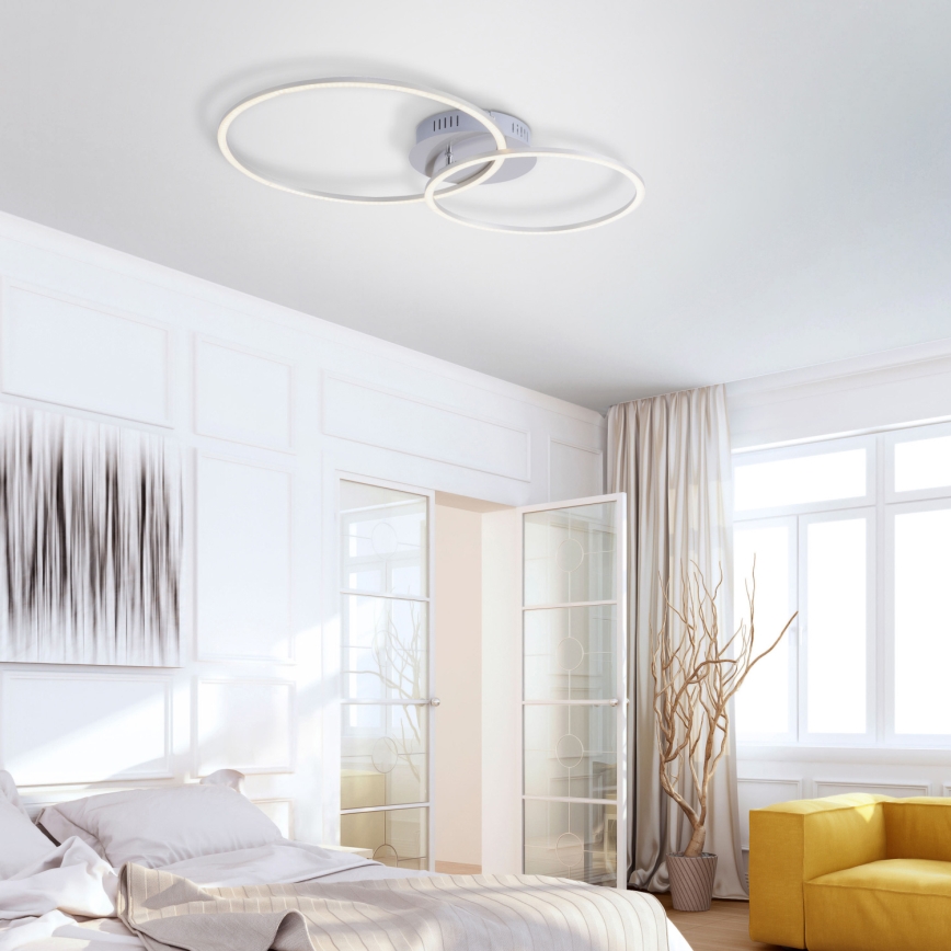 Leuchten Direkt 14537-55 - LED Dimming ceiling light IVANKA LED/14W/230V + LED/12W
