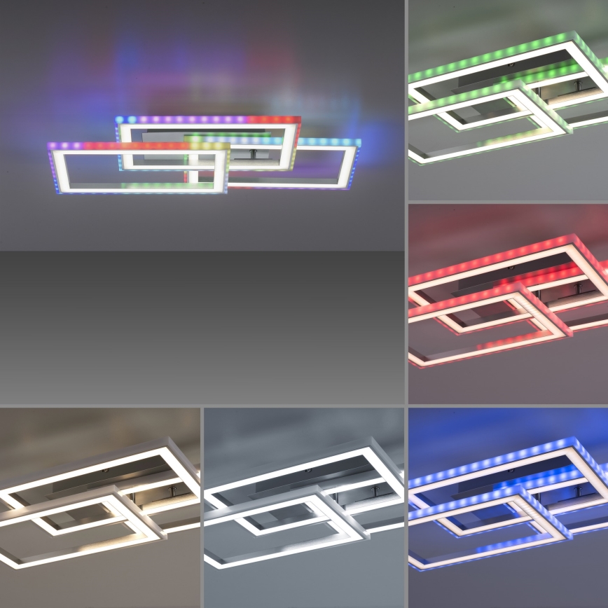 Leuchten Direkt 14636-55 - LED RGB Dimmable ceiling light FELIX LED/35W/230V + remote control