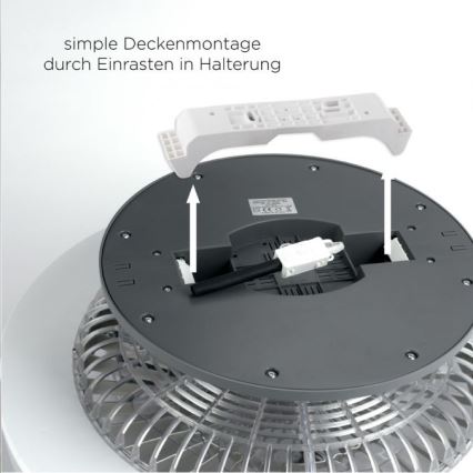 Leuchten Direkt 14645-55 - LED Light with a fan LEONARD LED/27W/230V