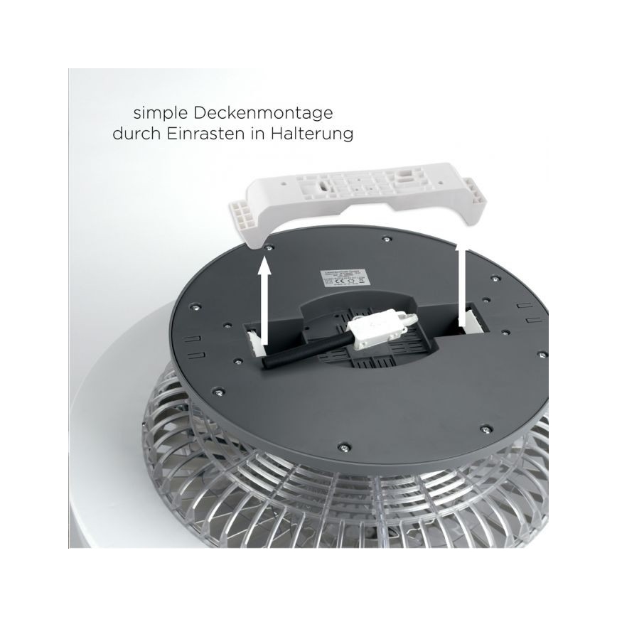 Leuchten Direkt 14645-55 - LED Light with a fan LEONARD LED/27W/230V
