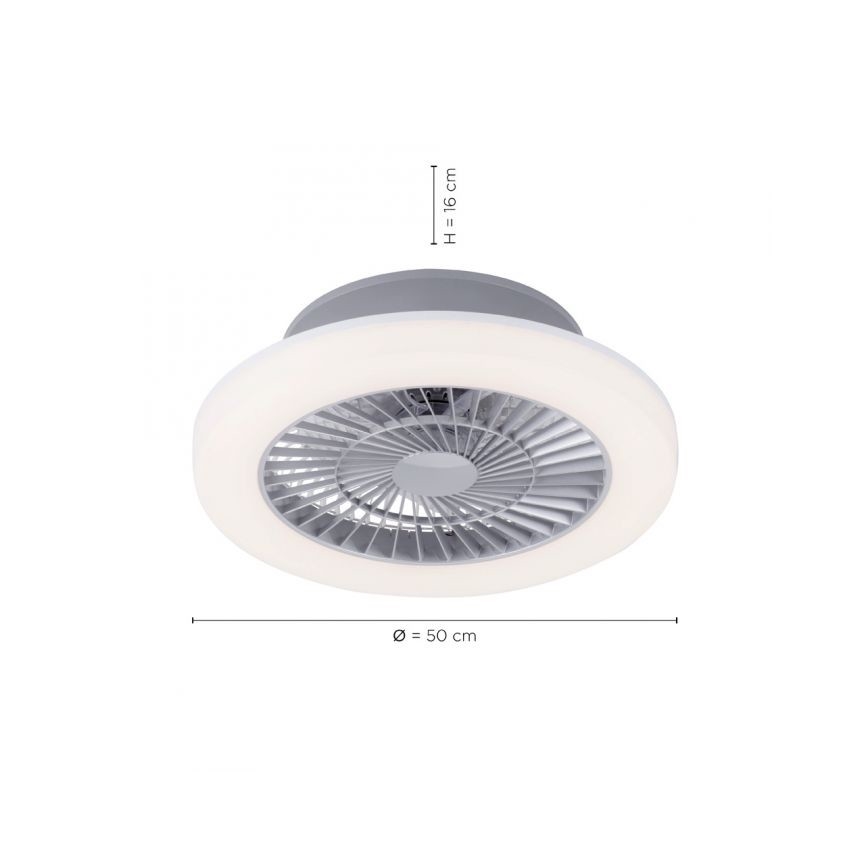 Leuchten Direkt 14645-55 - LED Light with a fan LEONARD LED/27W/230V