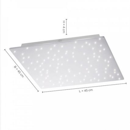 Leuchten Direkt 14671-55 - LED Dimmable ceiling light SPARKLE LED/18W/230V 2700-5000K + remote control