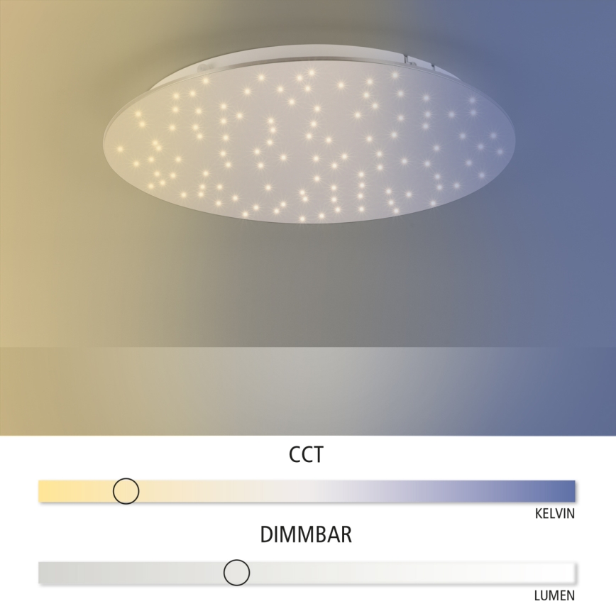Leuchten Direkt 14673-55 - LED Dimmable ceiling light SPARKLE LED/18W/230V + remote control