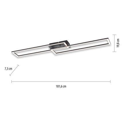 Leuchten Direkt 14691-18 - LED Dimmable ceiling light IVEN LED/36W/230V