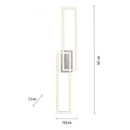Leuchten Direkt 14691-55 - LED Dimmable surface-mounted chandelier IVEN 2xLED/18W/230V