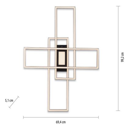 Leuchten Direkt 14693-18 - LED Dimmable ceiling light ASMIN LED/48W/230V + remote control