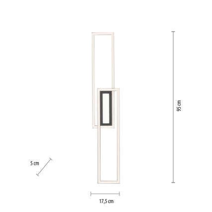 Leuchten Direkt 14696-18 - LED Dimmable surface-mounted chandelier ASMIN LED/45W/230V black