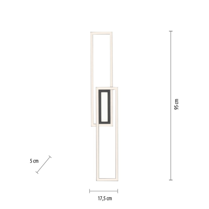 Leuchten Direkt 14696-18 - LED Dimmable surface-mounted chandelier ASMIN LED/45W/230V black