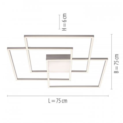Leuchten Direkt 14713-55 - LED Dimmable surface-mounted chandelier ASMIN LED/45W/230V 3000-5000K + remote control