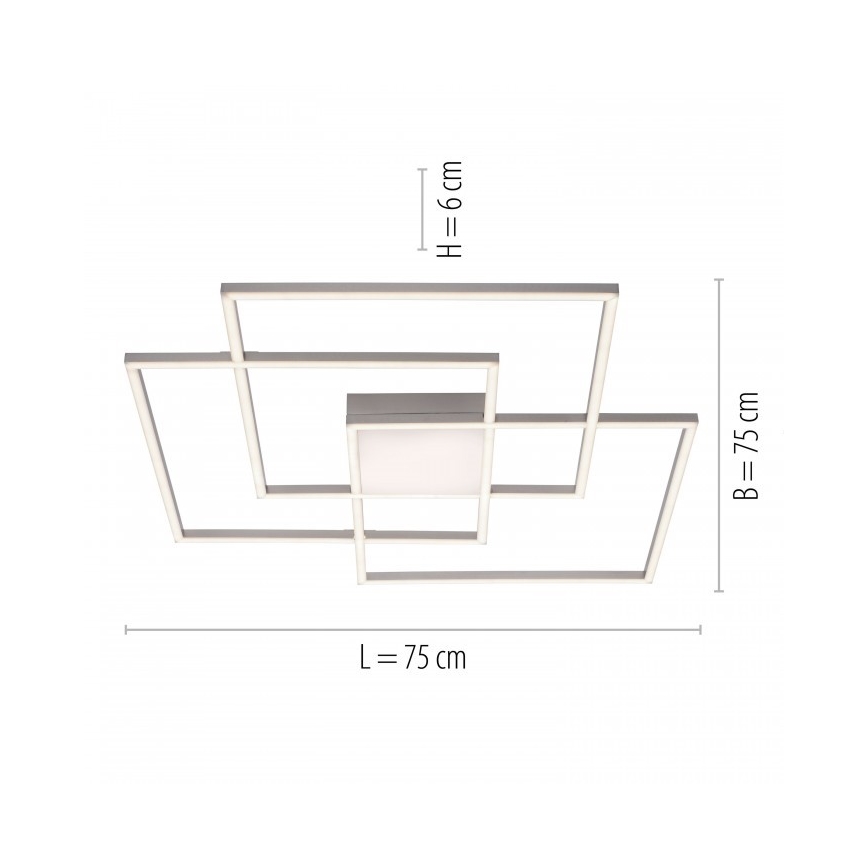 Leuchten Direkt 14713-55 - LED Dimmable surface-mounted chandelier ASMIN LED/45W/230V 3000-5000K + remote control