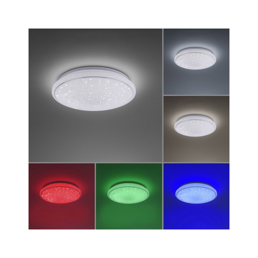 Leuchten Direkt 14743-16 - LED RGB Dimmable ceiling light JUPI LED/28W/230V Tuya 2700-5000K + remote control