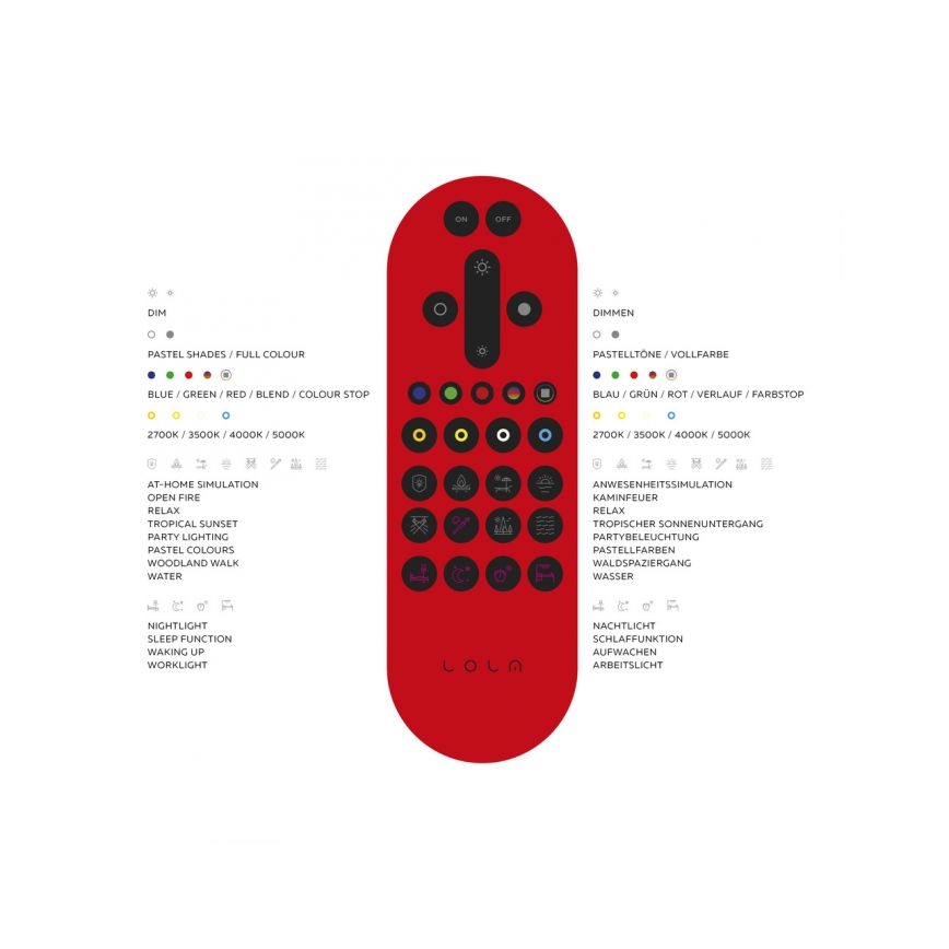 Leuchten Direkt 14743-16 - LED RGB Dimmable ceiling light JUPI LED/28W/230V Tuya 2700-5000K + remote control