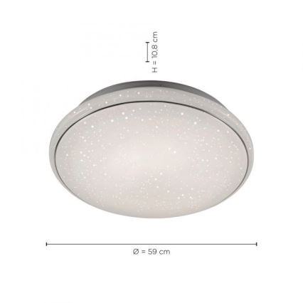 Leuchten Direkt 14744-16 - LED RGB Dimmable ceiling light JUPI LOLASMART LED/32W/230V + remote control